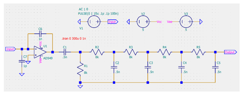 图 8 放大器- CR-(RC)<sup>
4</sup> 电路